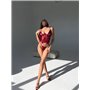 Корсет з трусиками, груди відкриті та чокер 551/121-S  фото - Luxbikini