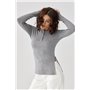 Трикотажна кофтинка на ґудзиках - сірий цвет, ONE SIZE (є розміри) 204101  фото - Luxbikini