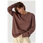 Однотонний базовий лонг oversize - коричневий цвет, ONE SIZE (є розміри) 71877  фото - Luxbikini