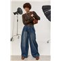 Однотонний лонг з трояндами на рукавах - коричневий цвет, ONE SIZE (є розміри) 136900  фото - Luxbikini