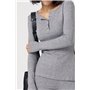 Костюм зі штанами кльош і кофтинкою на ґудзиках - сірий цвет, ONE SIZE (є розміри) 20410  фото - Luxbikini