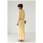 Приталений костюм в рубчик з кофти та спідниці - жовтий цвет, ONE SIZE (є розміри) 25128  фото - Luxbikini