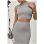 Костюм із майки та спідниці з люрексу - чорний цвет, ONE SIZE (є розміри) 36641  фото - Luxbikini