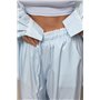 Смугастий костюм із сорочки та штанів палаццо - блакитний цвет, ONE SIZE (є розміри) 8730  фото - Luxbikini