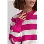 В'язаний джемпер oversize в смужку - синій цвет, S (є розміри) 01026  фото - Luxbikini