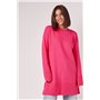 Жіноча в'язана туніка oversize із розрізами з боків - фуксія цвет, ONE SIZE (є розміри) 0270  фото - Luxbikini