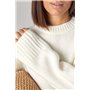 Жіноча в'язана кофта oversize - молочний цвет, ONE SIZE (є розміри) 4470  фото - Luxbikini