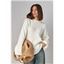 Жіноча в'язана кофта oversize - молочний цвет, ONE SIZE (є розміри) 4470  фото - Luxbikini