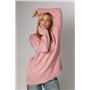 Жіночий подовжений в'язаний джемпер oversize - пудра цвет, ONE SIZE (є розміри) 45311  фото - Luxbikini
