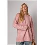 Жіночий подовжений в'язаний джемпер oversize - пудра цвет, ONE SIZE (є розміри) 45311  фото - Luxbikini