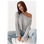 Кофта-павутинка із букле - сірий цвет, ONE SIZE (є розміри) 6337  фото - Luxbikini