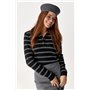 Кофта-поло на ґудзиках у косичку - чорний цвет, ONE SIZE (є розміри) 12213  фото - Luxbikini