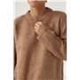 В'язаний светр із пухнастої пряжі - коричневий цвет, ONE SIZE (є розміри) 83250  фото - Luxbikini