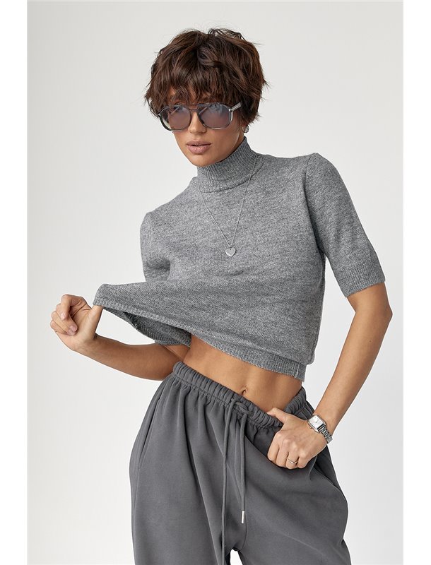Жіноча в'язана американка - сірий цвет, ONE SIZE (є розміри) 251113 фото - Luxbikini