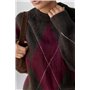 Тепла в'язана кофта з ромбами - коричневий цвет, ONE SIZE (є розміри) 241261  фото - Luxbikini