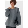 В'язана однотонна кофта з рукавами-ліхткриками - кавовий цвет, ONE SIZE (є розміри) 2602  фото - Luxbikini