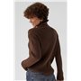 В'язаний гольф у рубчик - коричневий цвет, ONE SIZE (є розміри) 8856  фото - Luxbikini