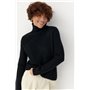 В'язаний гольф у рубчик - коричневий цвет, ONE SIZE (є розміри) 8856  фото - Luxbikini