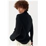 В'язаний гольф у рубчик - коричневий цвет, ONE SIZE (є розміри) 8856  фото - Luxbikini