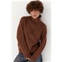 Теплий в'язаний светр - коричневий цвет, ONE SIZE (є розміри) 21580  фото - Luxbikini