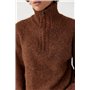 Теплий в'язаний светр - коричневий цвет, ONE SIZE (є розміри) 21580  фото - Luxbikini