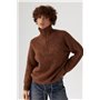 Теплий в'язаний светр - коричневий цвет, ONE SIZE (є розміри) 21580  фото - Luxbikini