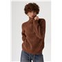 Теплий в'язаний светр - коричневий цвет, ONE SIZE (є розміри) 21580  фото - Luxbikini