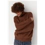 Теплий в'язаний светр - коричневий цвет, ONE SIZE (є розміри) 21580  фото - Luxbikini