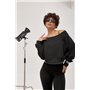 Вільна кофтинка у комлекті з майкою - синій цвет, ONE SIZE (є розміри) 00180  фото - Luxbikini