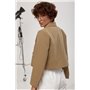 Короткий класичний жакет з асиметричним низом - світло-коричневий цвет, ONE SIZE (є розміри) 3388  фото - Luxbikini
