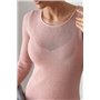 Довга приталена сітчаста сукня - пудра цвет, ONE SIZE (є розміри) 5223  фото - Luxbikini