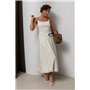 Однотонна сукня міді на бретелях - бежевий цвет, ONE SIZE (є розміри) 66001  фото - Luxbikini