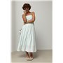 Сукня в горох на бретелях - бірюзовий цвет, ONE SIZE (є розміри) 8371  фото - Luxbikini