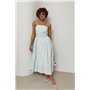 Сукня в горох на бретелях - бірюзовий цвет, ONE SIZE (є розміри) 8371  фото - Luxbikini