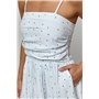 Сукня в горох на бретелях - бірюзовий цвет, ONE SIZE (є розміри) 8371  фото - Luxbikini