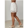 Коротка легка спідниця - білий цвет, ONE SIZE (є розміри) 66030  фото - Luxbikini