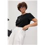 Однотонна трикотажна футболка - чорний цвет, ONE SIZE (є розміри) 00111  фото - Luxbikini