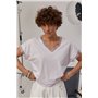 Футболка з мереживними вставками - лавандовий цвет, ONE SIZE (є розміри) 9670  фото - Luxbikini