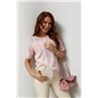 В'язана футболка з ромбами - блакитний цвет, ONE SIZE (є розміри) 12419  фото - Luxbikini