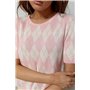 В'язана футболка з ромбами - блакитний цвет, ONE SIZE (є розміри) 12419  фото - Luxbikini