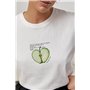 Футболка з принтом яблука - білий цвет, ONE SIZE (є розміри) 50160  фото - Luxbikini