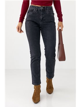 Жіночі джинси Mom Fit - чорний цвет, 34р (є розміри) 23434  фото - Luxbikini