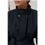 Жіночий тренч з поясом - темно-синій цвет, ONE SIZE (є розміри) 31160  фото - Luxbikini