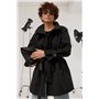 Жіночий тренч з поясом - темно-синій цвет, ONE SIZE (є розміри) 31160  фото - Luxbikini