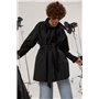 Жіночий тренч з поясом - темно-синій цвет, ONE SIZE (є розміри) 31160  фото - Luxbikini