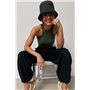 В'язана коротка майка в рубчик - бежевий цвет, ONE SIZE (є розміри) 24500  фото - Luxbikini