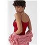 Однотонна майка на тонких бретелях - червоний цвет, ONE SIZE (є розміри) 6751  фото - Luxbikini