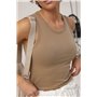 Однотонна базова коротка майка - пудра цвет, ONE SIZE (є розміри) 00200  фото - Luxbikini
