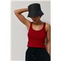 Однотонна трикотажна майка в рубчик - зелений цвет, ONE SIZE (є розміри) 31075  фото - Luxbikini
