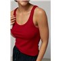 Однотонна трикотажна майка в рубчик - зелений цвет, ONE SIZE (є розміри) 31075  фото - Luxbikini